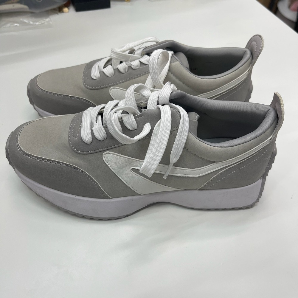 DV by Dolce Vita Bynx Bossy Shoes Womens Size 9.5 Grey White Platform Sneakers